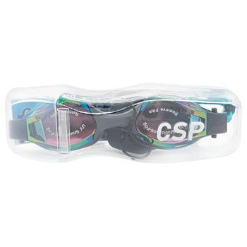 Очки для плавания CSP с цветным покрытием и футляром 108892