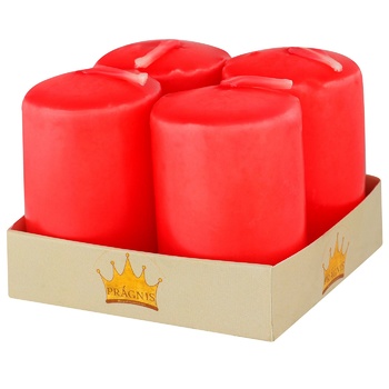 Candle red 4 pieces 3.6Х6cm - buy, prices for Auchan - photo 1