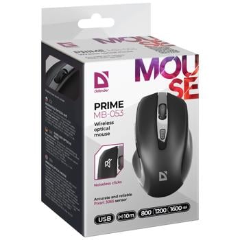 Мышь Defender Prime MB-053 Black беспроводная - купить, цены на Auchan - фото 1