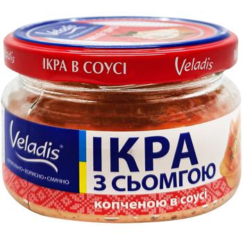 Икра Veladis с семгой копченой в соусе 160г - купить, цены на КОСМОС - фото 1