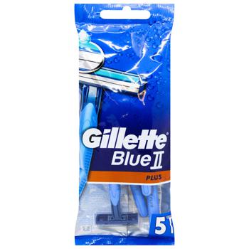 Бритвы Gillette Blue II Plus одноразовые 5шт - купить, цены на МегаМаркет - фото 1