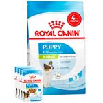 Набір корму Royal Canin X-Small для цуценят мініатюрних порід cухий 1,5кг + вологий 4шт х 85г