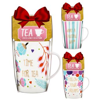 Ribbon Gift Set Cup 380ml and Tea Bags 2g*2pcs - buy, prices for METRO - photo 1