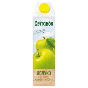 Svitanok Apple Light Nectar 0.95l - buy, prices for Supermarket "Kharkiv" - photo 1