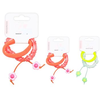 Гумка для волосся з декором 2шт ZZ-520168-14199 - купити, ціни на КОСМОС - фото 1