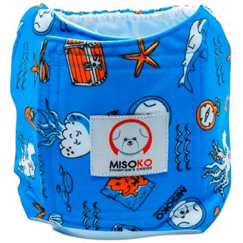 Misoco&Co Восьминіг багаторазовий підгузок для собак M - синій - купить, цены на MasterZoo - фото 2