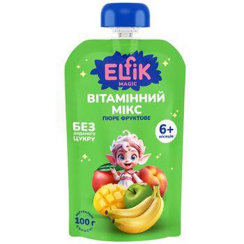 Пюре фруктовое Elfik Magic Витаминный микс с 6 месяцев 100г