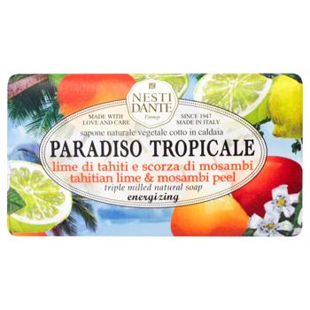 Nesti Dante Paradiso Tropicale Tahitian Lime And Mosambi Peel Solid Soap 250g - buy, prices for Vostorg - photo 1