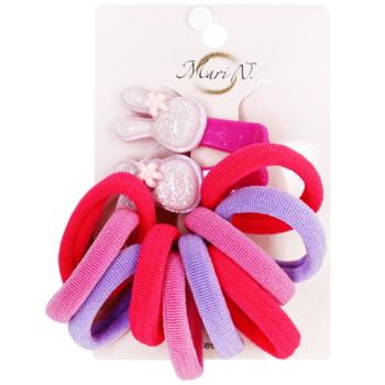 Mari N. Set of Kid's Hair Clips with Elastic Bands 12pcs in assortment - buy, prices for - photo 5