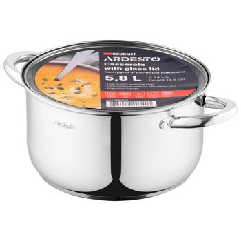 Ardesto Gemini Gourmet Spoleto Casserole with Glass Lid 24cm 5.8l - buy, prices for Auchan - photo 1