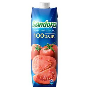 Сік Sandora томатний з сіллю 0,95л - купити, ціни на ULTRAMARKET - фото 1