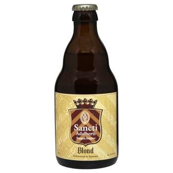 Пиво Sancti Adalberti Blonde 0,33л скло 5,7% И352 (Нід) - купити, ціни на КОСМОС - фото 1