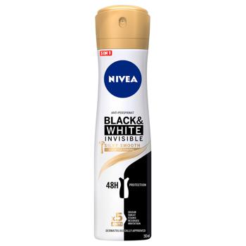 Nivea Black & White Invisible Silky Smooth Spray Antiperspirant 150ml