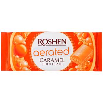 Roshen Aerated White Chocolate with Caramel 80g - buy, prices for Chudo Market - photo 1
