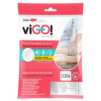 Перчатки хозяйственные viGO! полиэтиленовые 100шт - купить, цены на NOVUS - фото 1