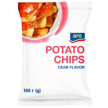 Чипсы Aro картофельные со вкусом краба 100г