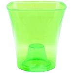 Кашпо для горщиків орхідейних квадро зелене