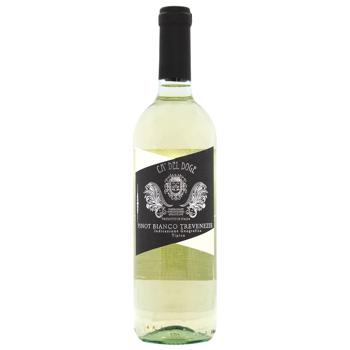 Вино Ca Del Doge Pinot Bianco біле сухе 11% 0,75л - купити, ціни на МегаМаркет - фото 1