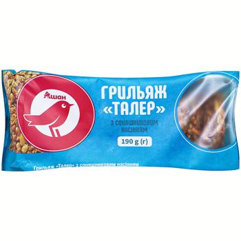 Грильяж Ашан Талер з соняшниковим насінням 190г - купити, ціни на Auchan - фото 2