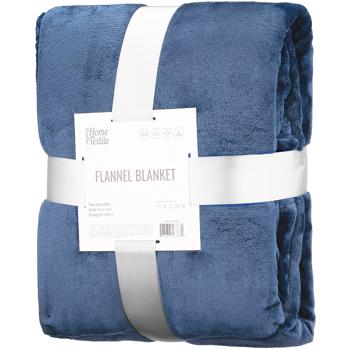 Плед Ardesto Flannel темно-синій 200х220см