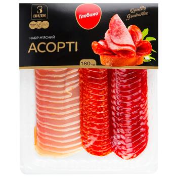 Globino Raw Smoked Sliced ​​Assorted Meat 180g - buy, prices for Torba - photo 1