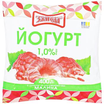 Zlahoda Raspberry Yogurt 1% 400g - buy, prices for Ideal - photo 1