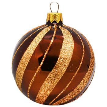Gold Christmas Tree Ball with Decoration 8cm in assortment - buy, prices for Auchan - photo 3