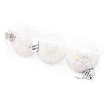 Набор украшений елочных Шары прозрачные с наполнением 8см 3шт - купить, цены на Таврия В - фото 1