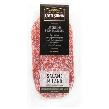 Corte Buona Salami Milanese Sliced Raw-Cured ​​Sausage 80g