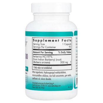 Берберин, Berberine 500, Nutricology, 90 вегетаріанських капсул - купити, ціни на Біотус - фото 2