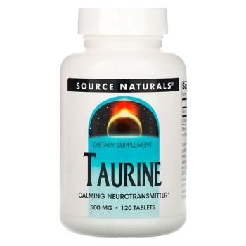 Source Naturals Taurine 500mg 120 tablets - buy, prices for Biotus - photo 1