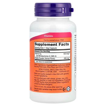 Now Foods Vitamin К2 МК-4 100mcg 100 capsules - buy, prices for Biotus - photo 2