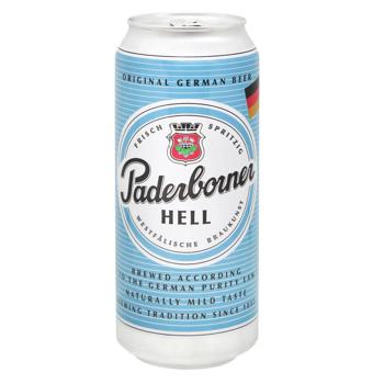 Paderborner Hell Light Beer 5.1% 0.5l - buy, prices for Torba - photo 1
