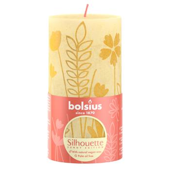 Bolsius Rustic Silhouette Yellow Meadow Candle 130x68