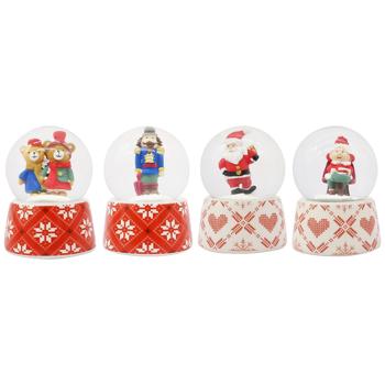 Водяна куля Actuel, Лускунчик-Ведмедик-Місіс Клаус-Санта, 45 мм, в асортименті - купити, ціни на Auchan - фото 1