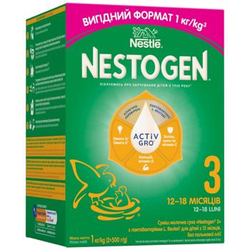 Суміш молочна суха Nestle Nestogen 3 з лактобактеріями L. Reuteri для дітей з 12 місяців 1000г - купити, ціни на METRO - фото 1