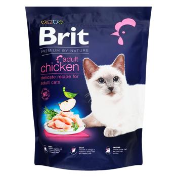 Корм сухий Brit Premium з куркою для дорослих котів 300г