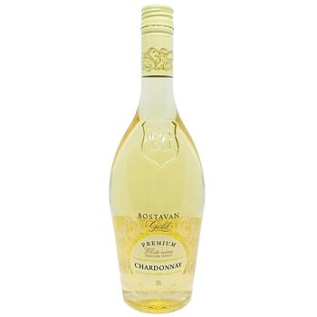 Вино Bostavan Gold Шардоне біле напівсолодке 11,5-13% 0,75л