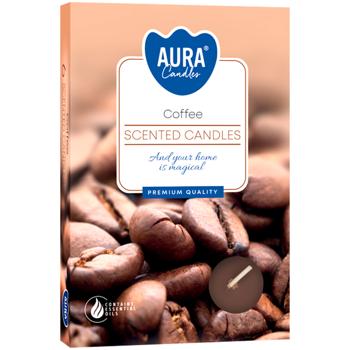 Свічка ароматична Aura Coffee 6шт - купити, ціни на ULTRAMARKET - фото 1