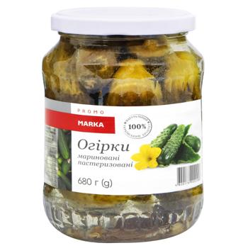 Огірки Marka Promo мариновані 680г - купити, ціни на NOVUS - фото 1