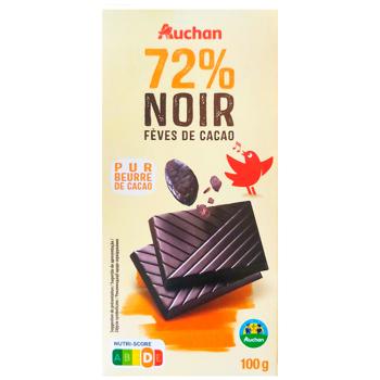 Auchan Dark Chocolate 72% 100g