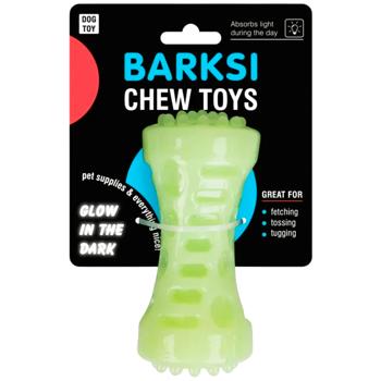 Іграшка для собак Barksi Chew Люмінесцентна гантель з пищалкою 5х13см - купити, ціни на MasterZoo - фото 1