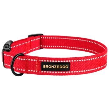 Barksi BronzeDog Сotton брезентовий нашийник для собак S - червоний - купити, ціни на MasterZoo - фото 4