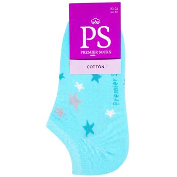 Носки женские Premier Socks ультраукороченные р.23-25 голубой - купить, цены на Auchan - фото 1