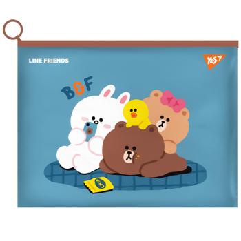 Папка-конверт Yes Line Friends Cony B6 на молнии