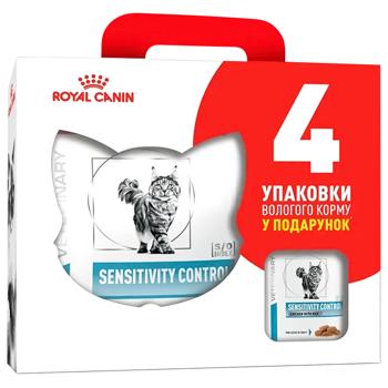 Набор корма Royal Canin Sensitivity Control для кошек с пищевой аллергией сухой 1,5кг + влажный 4шт*85г - купить, цены на MasterZoo - фото 1