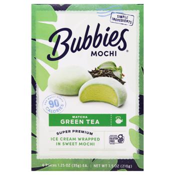 Bubbies Green Tea Mochi Ice Cream 6x35g - buy, prices for WINETIME - photo 2