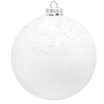 Christmas ball Without brand white 6pcs 100mm Ukraine - buy, prices for ULTRAMARKET - photo 1