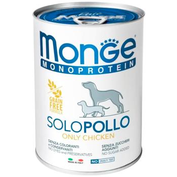 Корм вологий Monge Monoprotein Solo з куркою для собак всіх порід 400г - купити, ціни на MasterZoo - фото 1