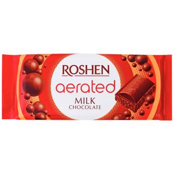 Шоколад молочний Roshen пористий 80г - купити, ціни на Чудо Маркет - фото 1